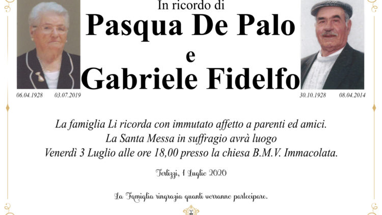 Pasqua e Gabriele Fidelfo