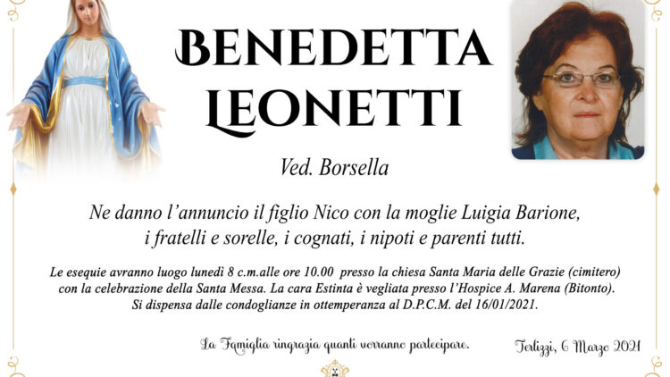 Benedetta Leonetti ved. Borsella