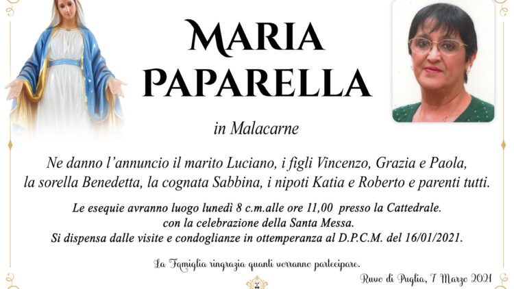 Maria Paparella in Malacarne