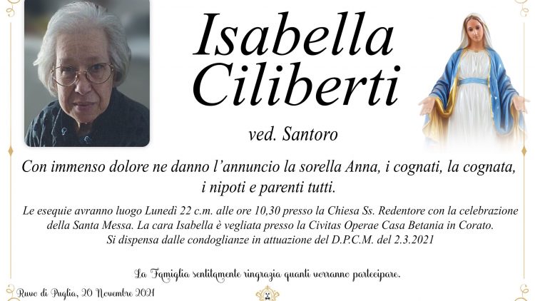 Isabella Ciliberti ved. Santoro