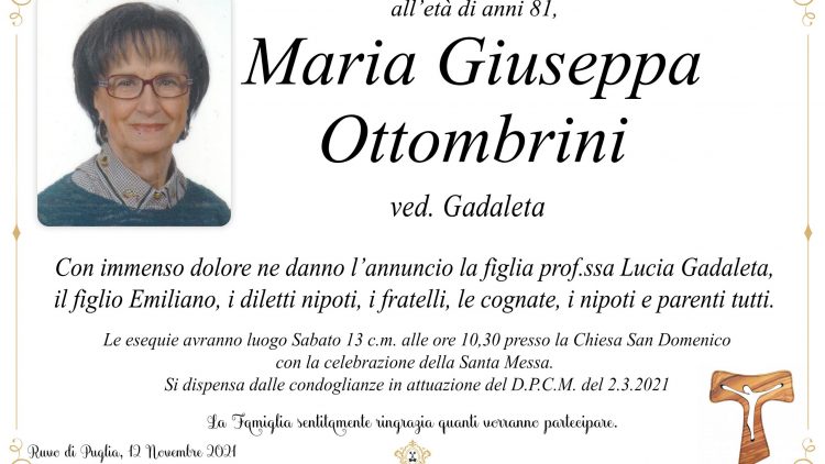 Maria Giuseppa Ottombrini ved. Gadaleta