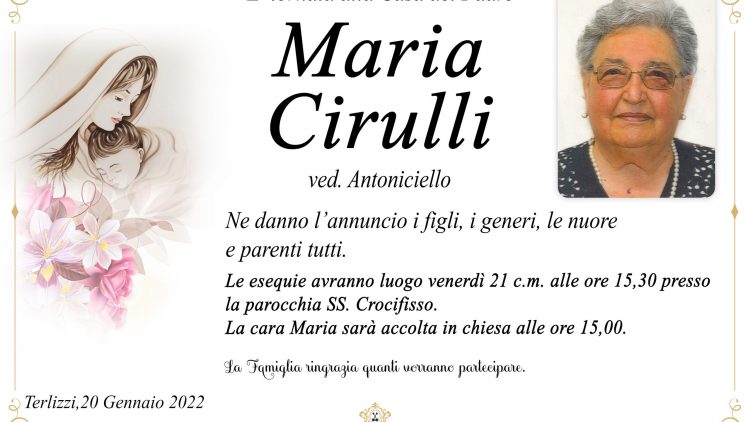 Maria Cirulli  ved. Antoniciello