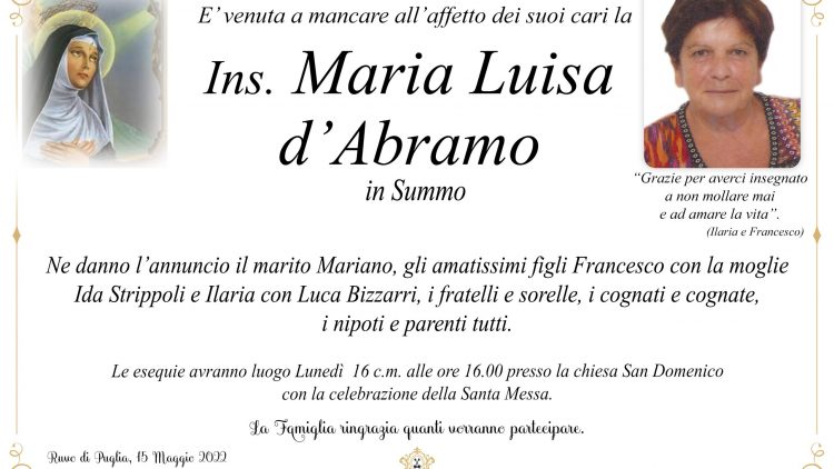 Maria Luisa d’Abramo  in Summo