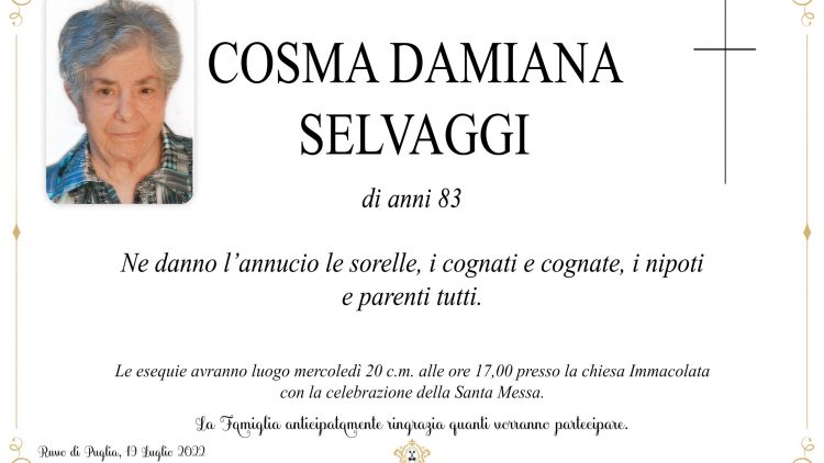 Cosma Damiana Selvaggi