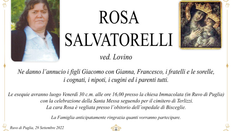 Rosa Salvatorelli ved. Lovino