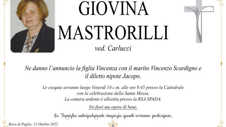 Giovina Mastrorilli ved. Carlucci