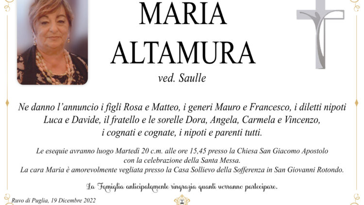 Maria Altamura ved. Saulle