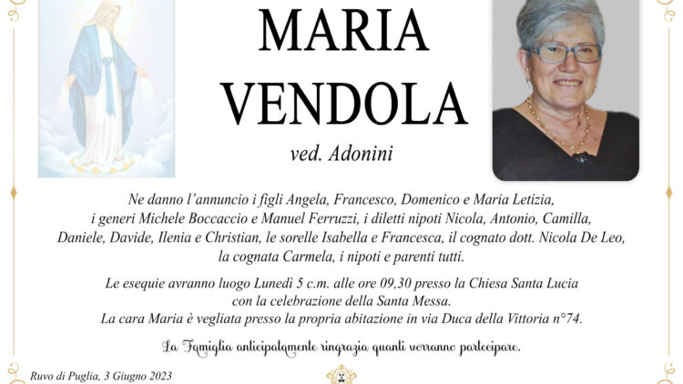 Maria Vendola ved. Adonini