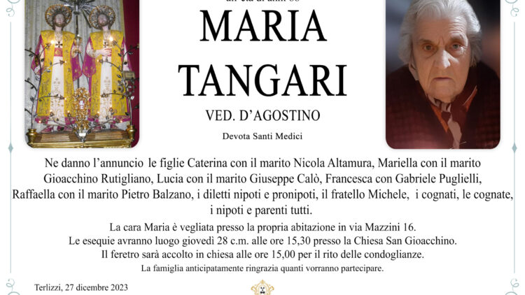 Maria Tangari ved. D’Agostino