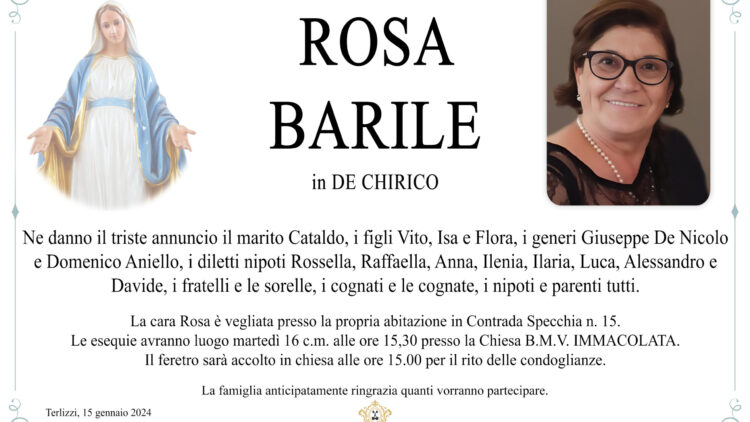 Rosa Barile in De Chirico