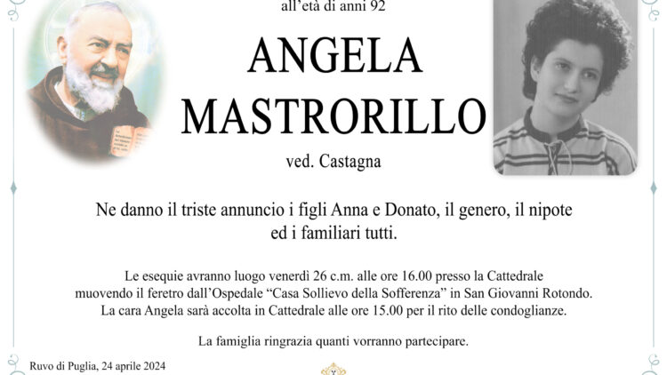 Angela Mastrorillo ved. Castagna