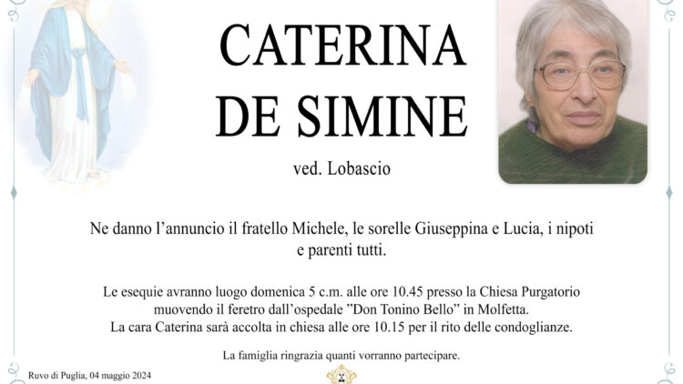 Caterina De Simine ved. Lobascio