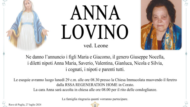 Anna Lovino ved. Leone