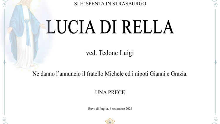 Lucia Di Rella ved. Tedone