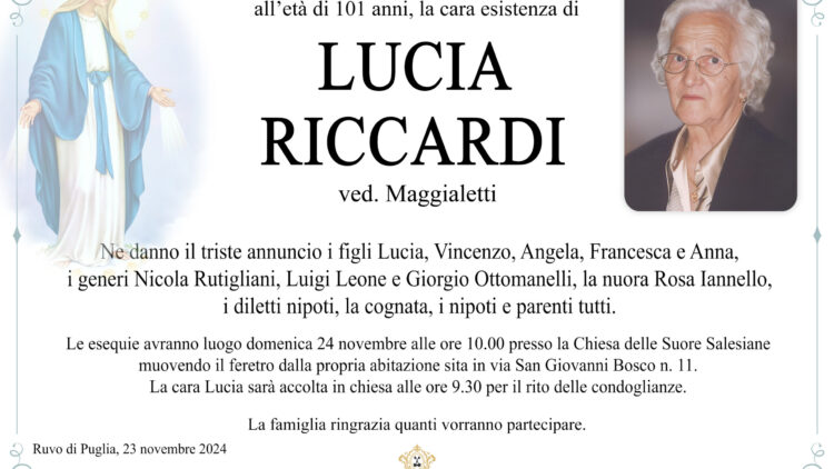 Lucia Riccardi ved. Maggialetti